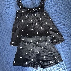 Rachel Zoe Black and White Floral Set size 5T